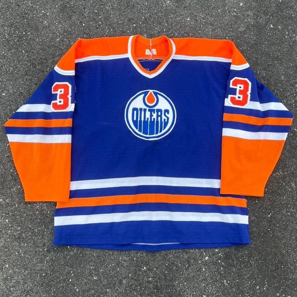 1990s Maska Edmonton Oilers Hockey Jersey size XL